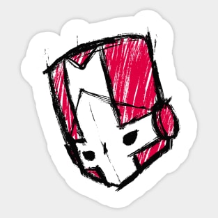 CASTLE CRASHERS - RED KNIGHT SKETCH Sticker